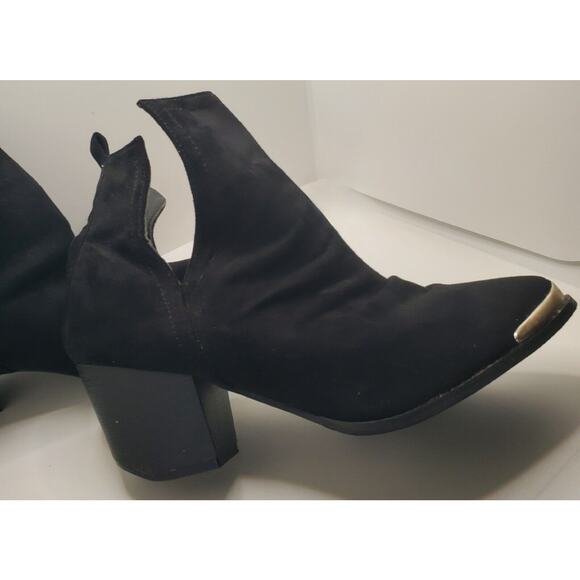 J. Adams Tess Women’s Black Ankle Boots Size 10 Small Scuff On Toe - Picture 4 of 10